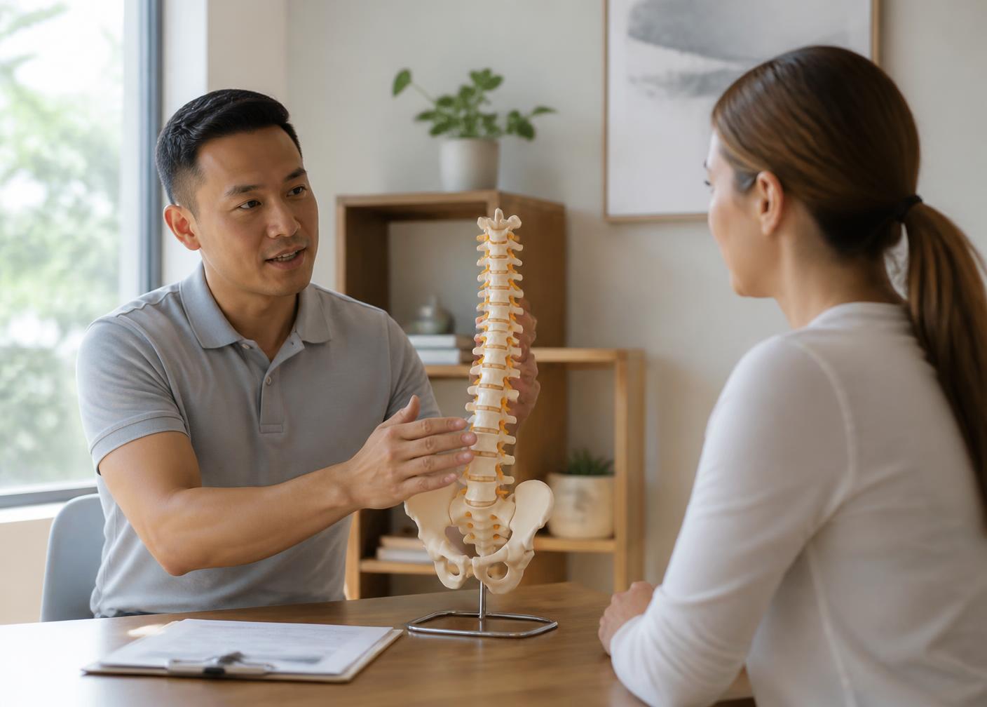 New patient consultation at Quantum Chiropractic in Burleson, TX